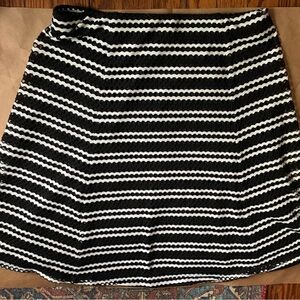 Cato Chic Small Black and White Striped Skirt